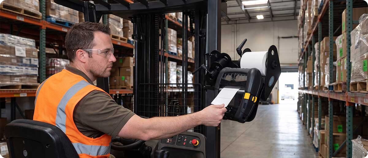 Stop Dismounting to Print: How to Mount a ZQ630 Plus on Your Forklift With External Media and Hardwired Power Stop Dismounting to Print: How to Mount a ZQ630 Plus on Your Forklift With External Media and Hardwired Power